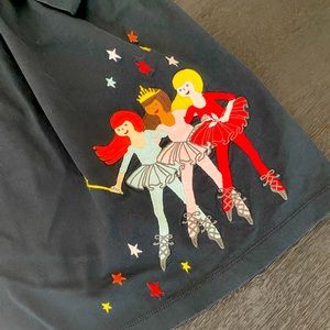 Skater Dress with embroidered ballet dancers